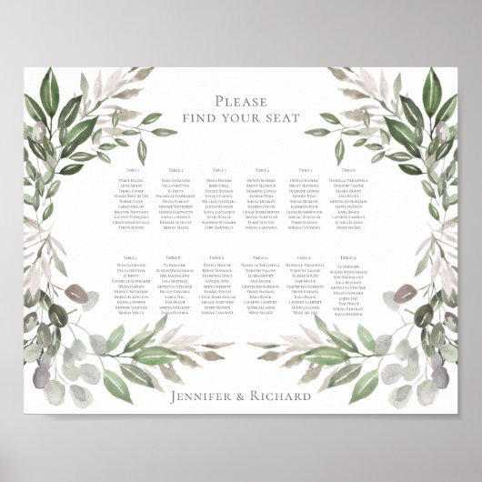 Weddenschapskaartje Foliage Bouquet Poster (Voorkant)