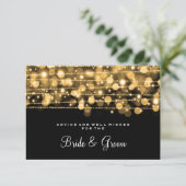 Weddenschapskaartpartij Sparkles Gold Kaart (Staand voorkant)