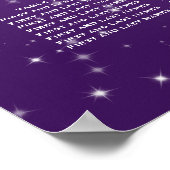 Weddenschapskabel Winter Paars Poster (Hoek)