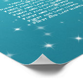 Weddenschapskabel Winter Sparkle Turquoise Poster (Hoek)