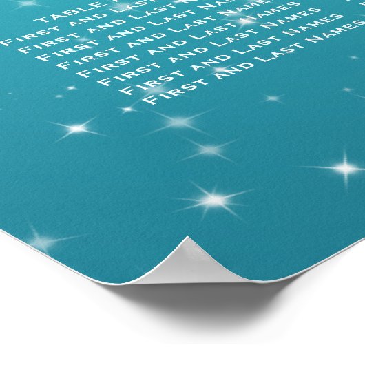 Weddenschapskabel Winter Sparkle Turquoise Poster (Hoek)