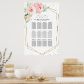 Weddenschapsplan Elegant Floral Poster (Keuken)