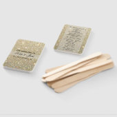 Weddenschapsprogramma - Gold Glitter Fab Handwaaier (Niet-gemonteerd)