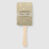 Weddenschapsprogramma - Gold Glitter Fab Handwaaier (Voorkant)