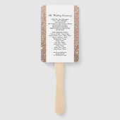 Weddenschapsprogramma - Roos Gold Heart Glitter Fa Handwaaier (Achterkant)