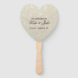 Weddenschapsprogramma - White Gold Glitter Fab Handwaaier