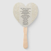 Weddenschapsprogramma - White Gold Glitter Fab Handwaaier (Achterkant)
