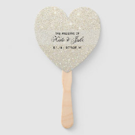 Weddenschapsprogramma - White Gold Glitter Fab Handwaaier