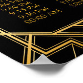 Weddenschapsschema van het evenementteken | Gatsby Poster (Hoek)