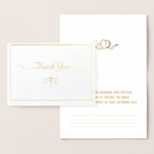 Weddenskaart met Real Gold Foil Folie Kaarten