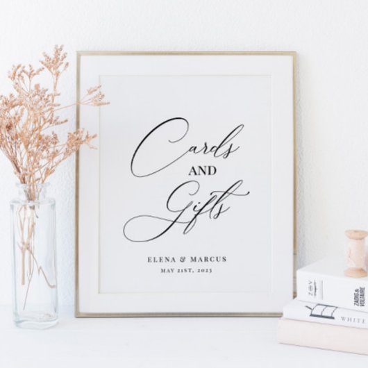 Weddenskaarten en cadeaubonen Moderne elegant Poster