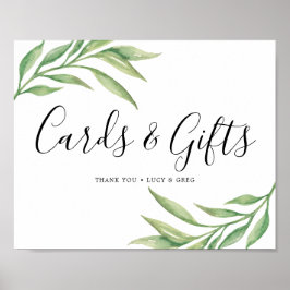 Weddenskaarten en cadeaubonnen | Botanische blader Poster