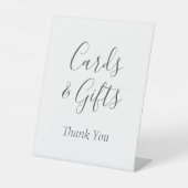 Weddenskaarten en cadeaubonnen reclamebord met voetstuk (Voorkant)