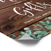 Weddenskaarten geven Rustic Greenery String Lights Poster (Hoek)