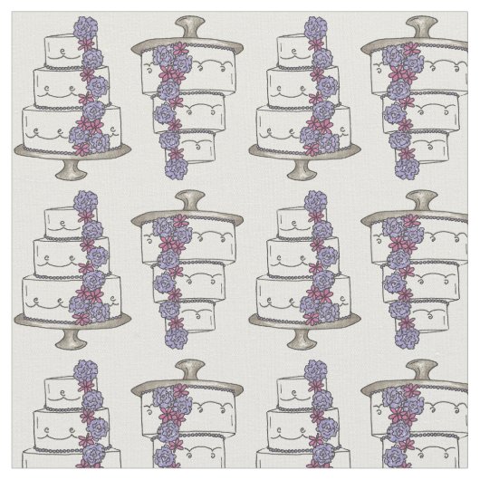 Weddenskke Cakes Bridal Verloving Love Paars Stof (Close Up)