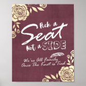 Weddenskoppel een zitplaats die geen zijdelings mo poster (Voorkant)