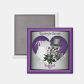 Weddenskullen - Paars Magneet (Voorkant / Achterkant)