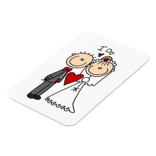 Weddenstellende paar dat ik doe T-shirts en cadeau Magneet (Linkerzijde)