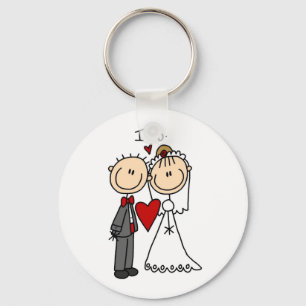 Weddenstellende paar dat ik doe T-shirts en cadeau Sleutelhanger