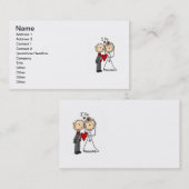 Weddenstellende paar dat ik doe T-shirts en cadeau Visitekaartje (Voorkant / Achterkant)