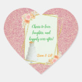 Weddensticker Hart Sticker (Voorkant)