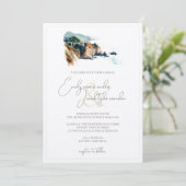 Weddensuitnodiging - Big Sur in Waterverf Kaart (Staand voorkant)