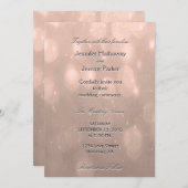 Weddensuitnodiging | Blush Bokeh Kaart (Voorkant / Achterkant)