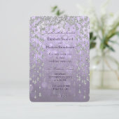 Weddensuitnodiging | Crystal Palace Lavender Kaart (Staand voorkant)