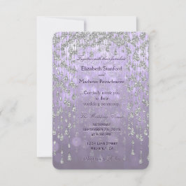 Weddensuitnodiging | Crystal Palace Lavender Kaart