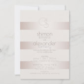 Weddensuitnodiging | Elegant Modern Blush Pearl Kaart (Voorkant)