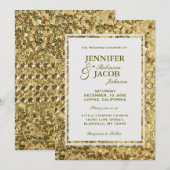 Weddensuitnodiging | Goudharsen Kaart (Voorkant / Achterkant)