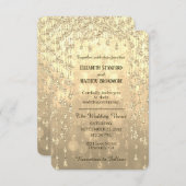 Weddensuitnodiging | Goudkristal Kaart (Voorkant / Achterkant)
