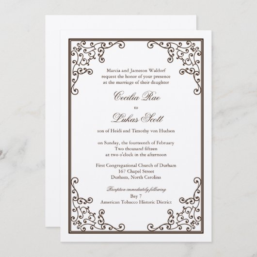 Weddensuitnodiging | Ironfabriek Kaart (Voorkant / Achterkant)