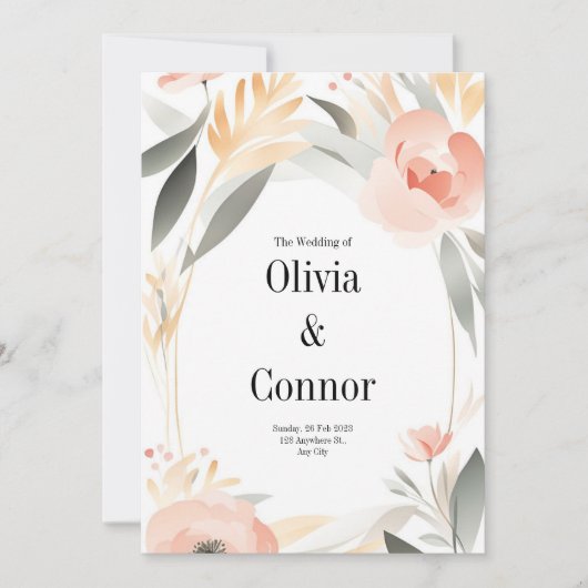 Weddensuitnodiging Kaart (Voorkant)