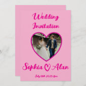 Weddensuitnodiging Kaart (Voorkant / Achterkant)