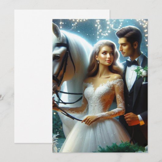 Weddensuitnodiging Kaart (Voorkant / Achterkant)