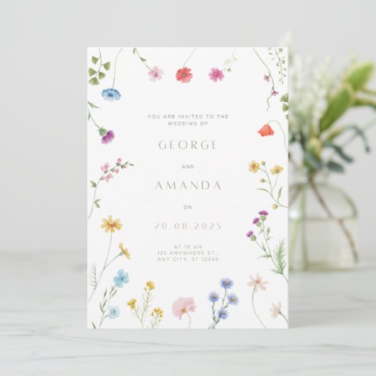 Weddensuitnodiging Kaart (Staand voorkant)