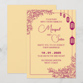 Weddensuitnodiging Kaart (Voorkant / Achterkant)