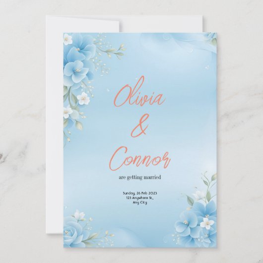 Weddensuitnodiging Kaart (Voorkant)