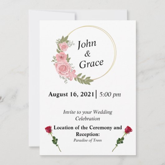 Weddensuitnodiging Kaart (Voorkant)