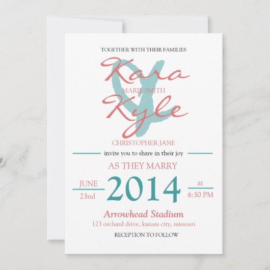 Weddensuitnodiging Kaart (Voorkant)