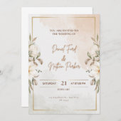 Weddensuitnodiging Kaart (Voorkant / Achterkant)