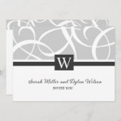 Weddensuitnodiging Kaart (Voorkant / Achterkant)