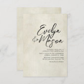 Weddensuitnodiging Kaart (Voorkant / Achterkant)