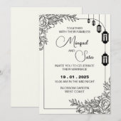 Weddensuitnodiging Kaart (Voorkant / Achterkant)