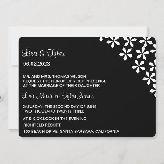 Weddensuitnodiging Kaart (Voorkant)