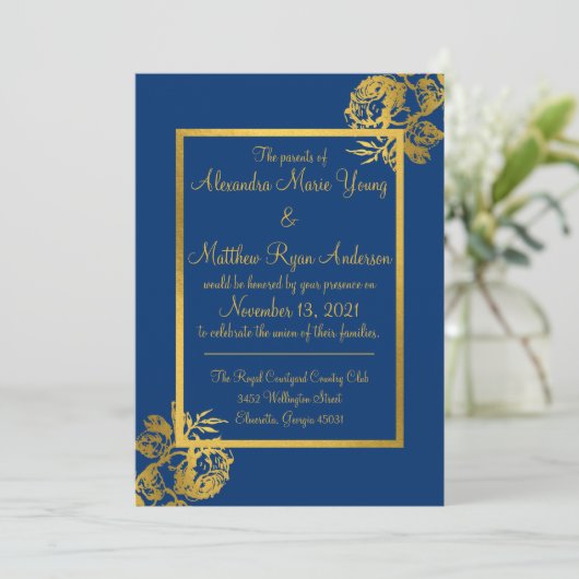 Weddensuitnodiging Kaart (Staand voorkant)