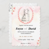 Weddensuitnodiging Kaart (Voorkant / Achterkant)