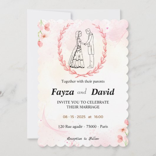 Weddensuitnodiging Kaart (Voorkant)