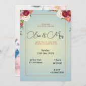 Weddensuitnodiging Kaart (Voorkant / Achterkant)